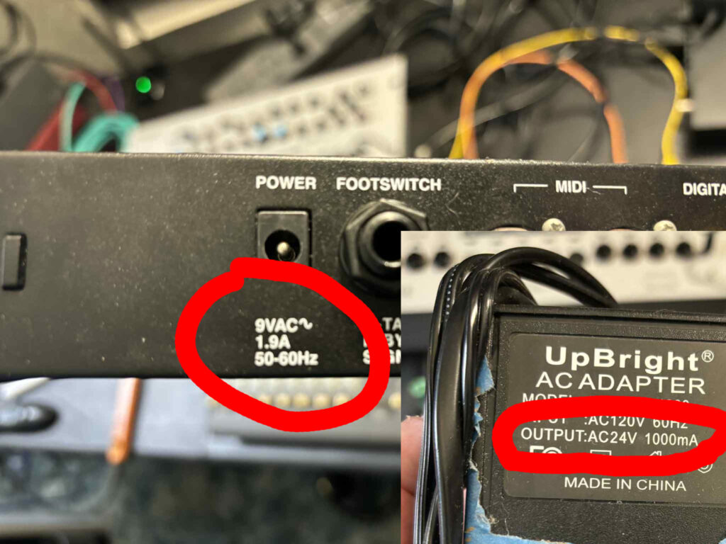 Oops — wrong power supply